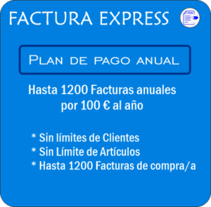Licenciamiento anual, para realizar 1200 facturas anuales, sin límite de clientes o artículos